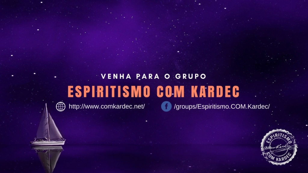 Clique na Imagem e venha para o Grupo Espiritismo Com Kardec, no facebook